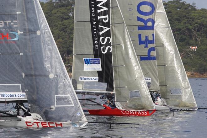 Race for fourth place - JJ Giltinan 18ft Skiff Championship © Frank Quealey /Australian 18 Footers League http://www.18footers.com.au